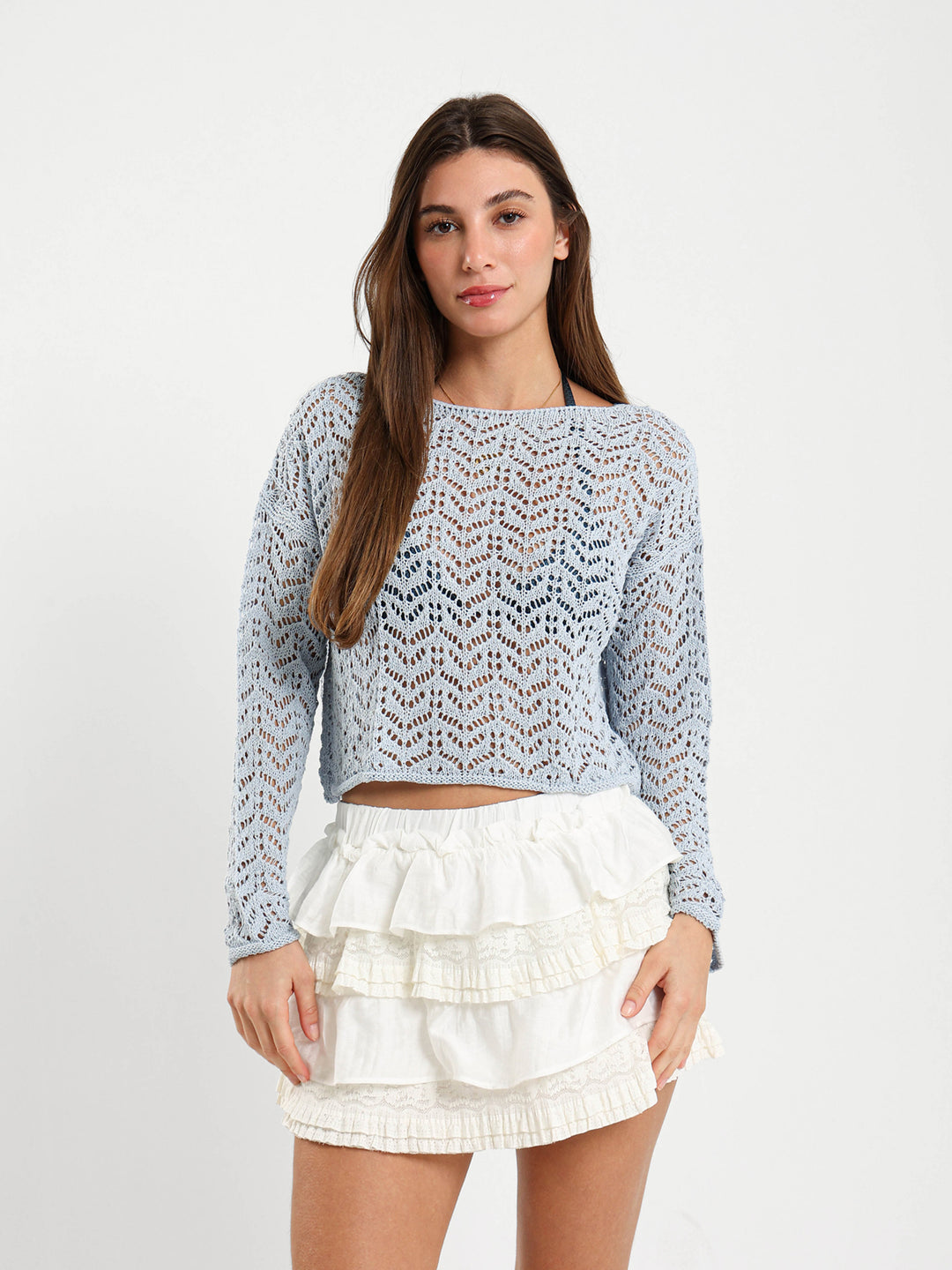 Long Sleeve Tricot Top