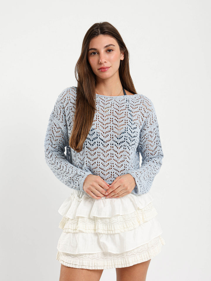Long Sleeve Tricot Top