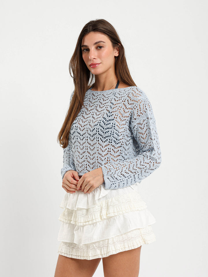 Long Sleeve Tricot Top
