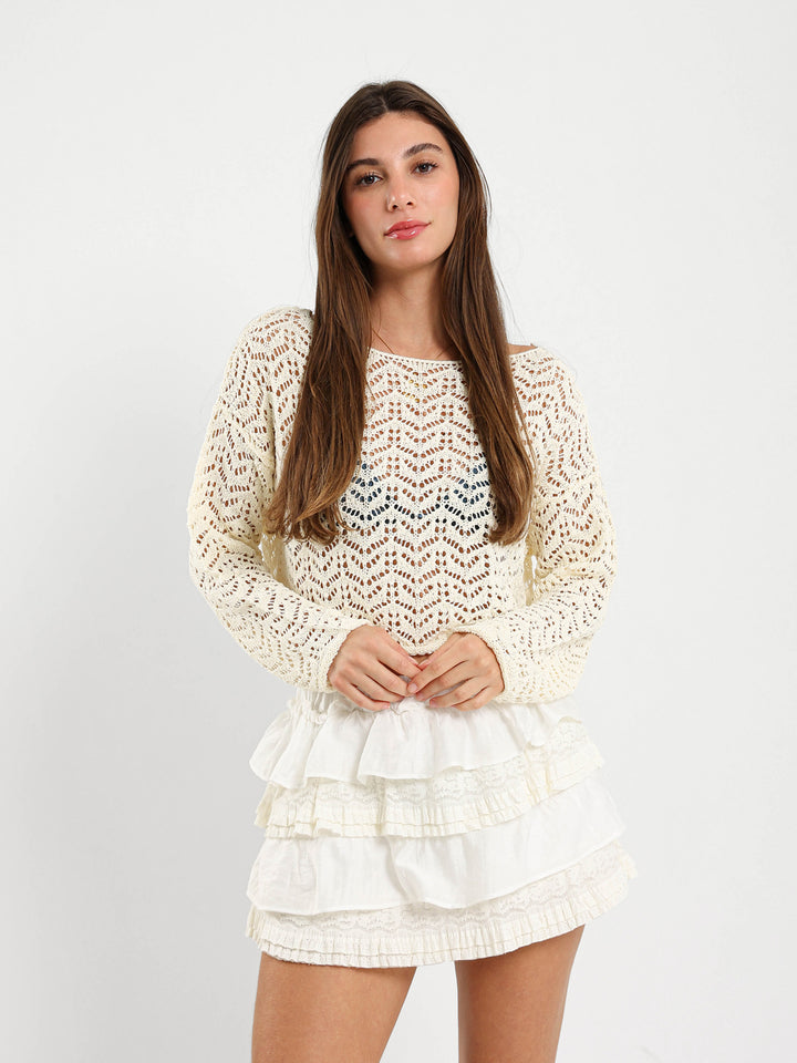 Long Sleeve Tricot Top