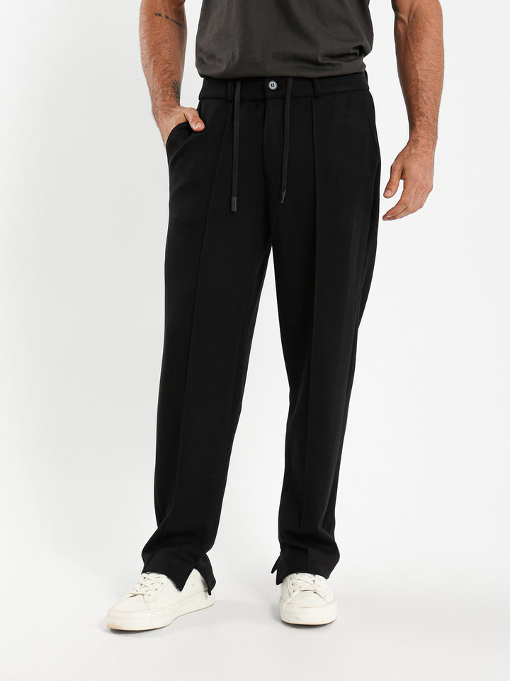 Relaxed Pants With Side Slit
