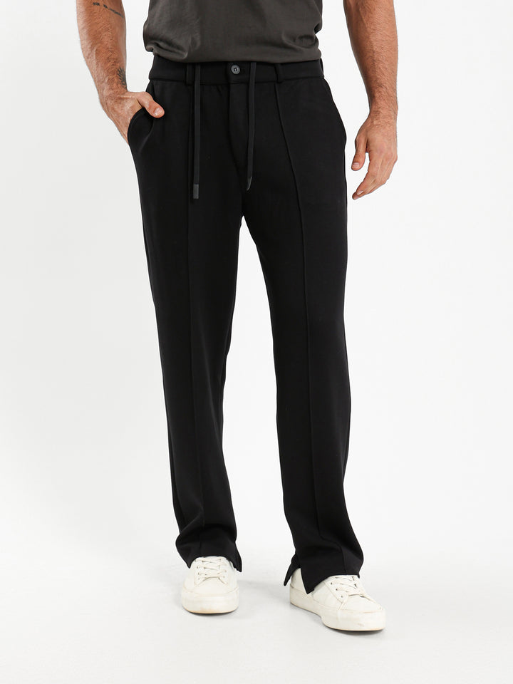 Relaxed Pants With Side Slit