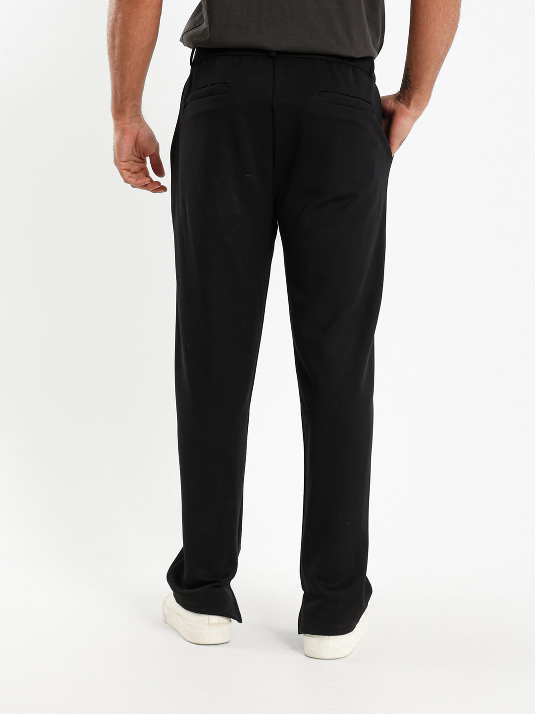 Relaxed Pants With Side Slit