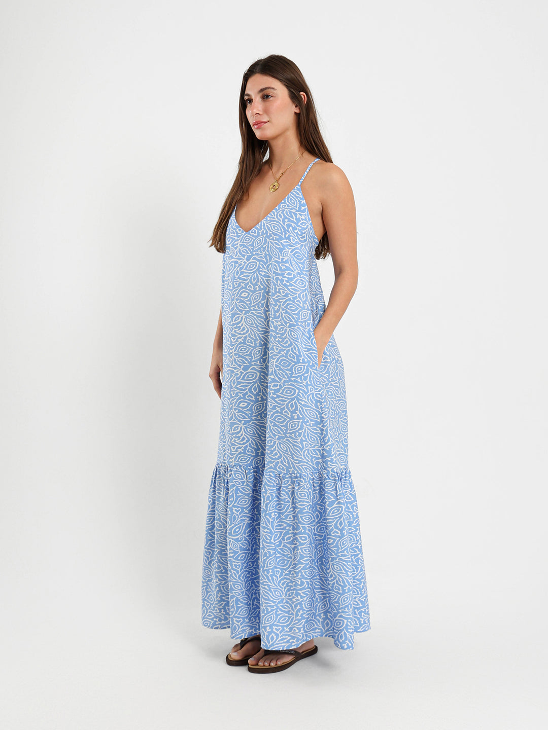 Sleeveless All-Over Print Dress