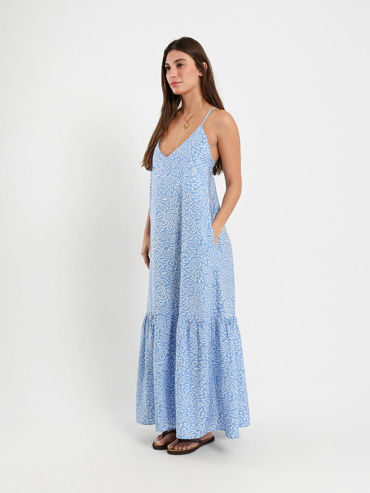 Sleeveless All-Over Print Dress