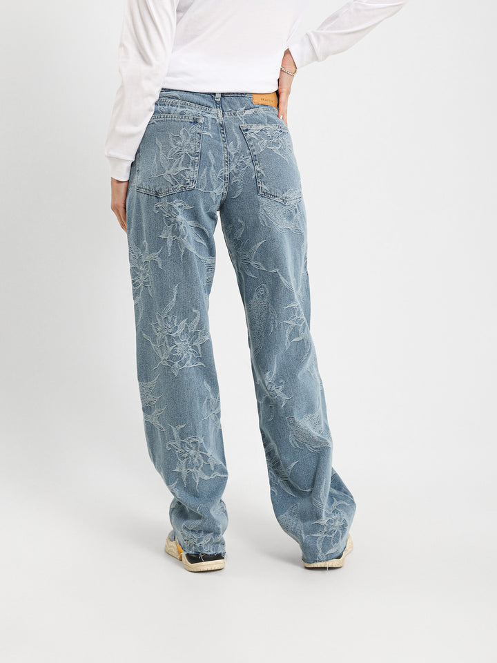 Floral Balloon Fit Jeans