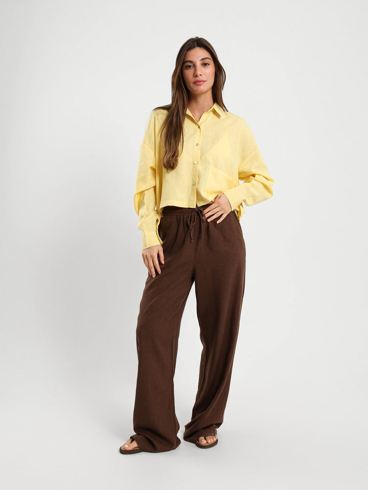 Cropped Crinkle Shirt