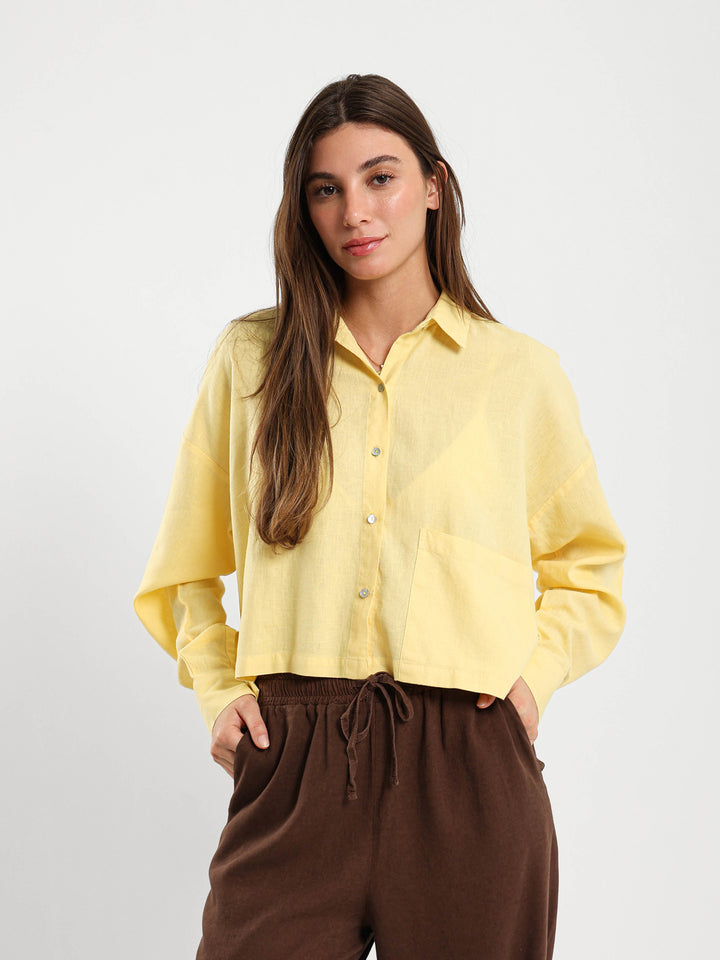 Cropped Crinkle Shirt