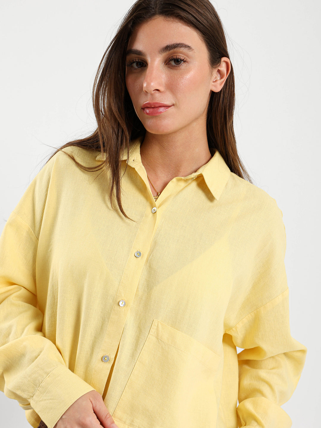 Cropped Crinkle Shirt