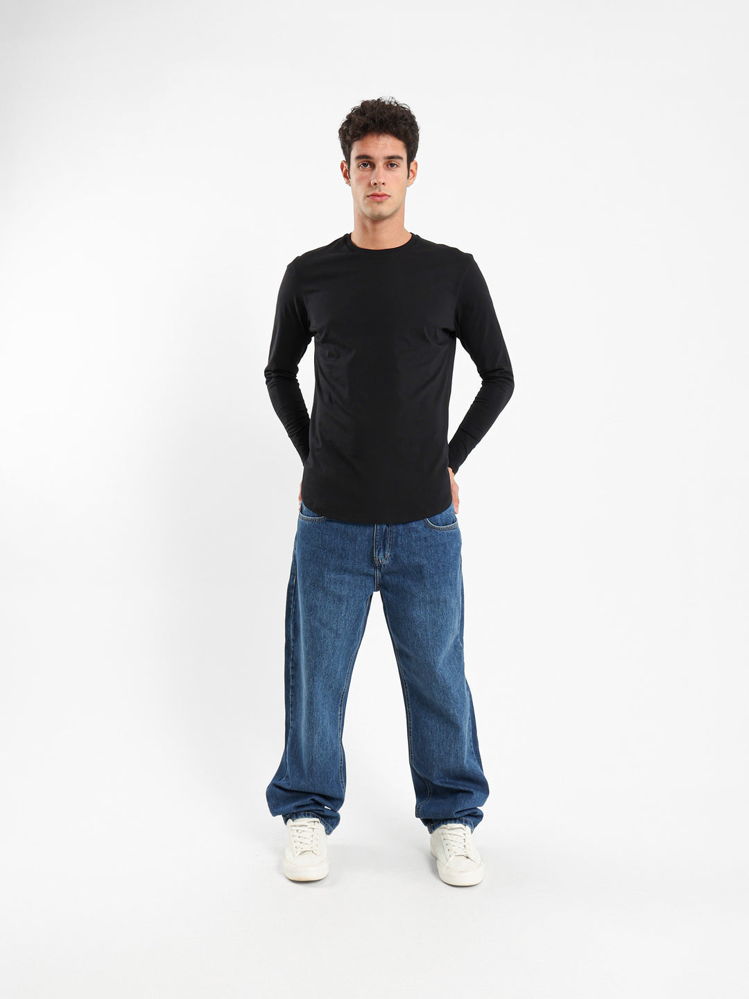 Basic Long Line Long Sleeve T-Shirt