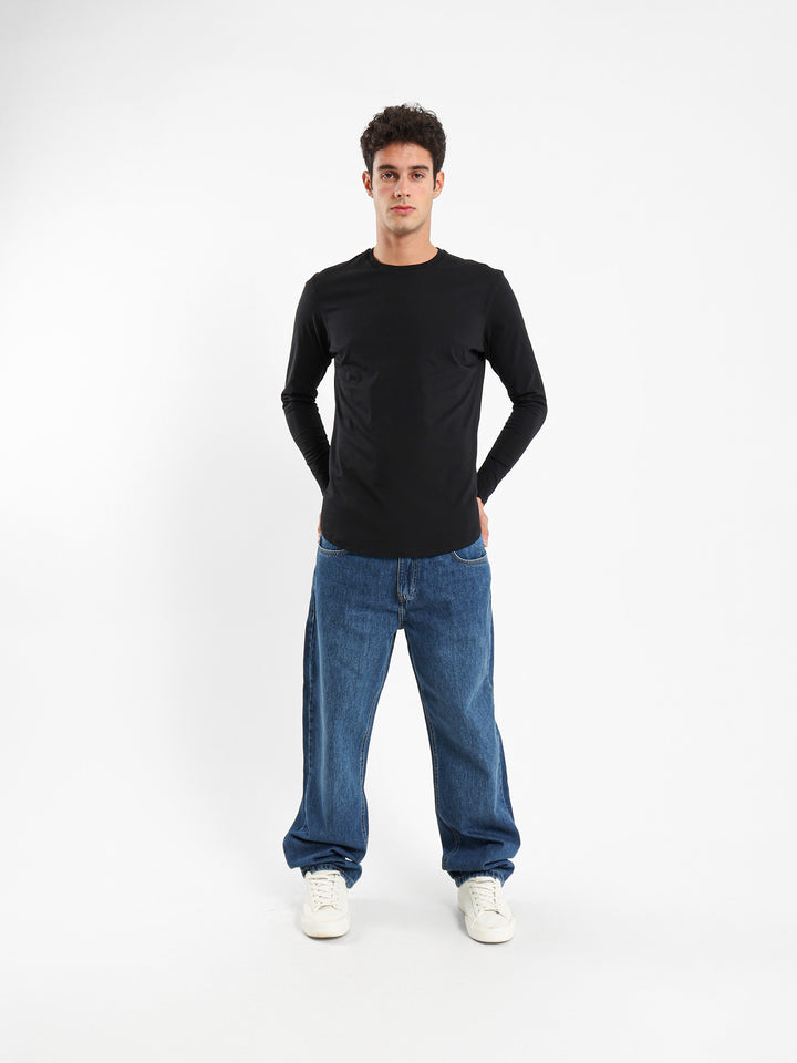 Basic Long Line Long Sleeve T-Shirt
