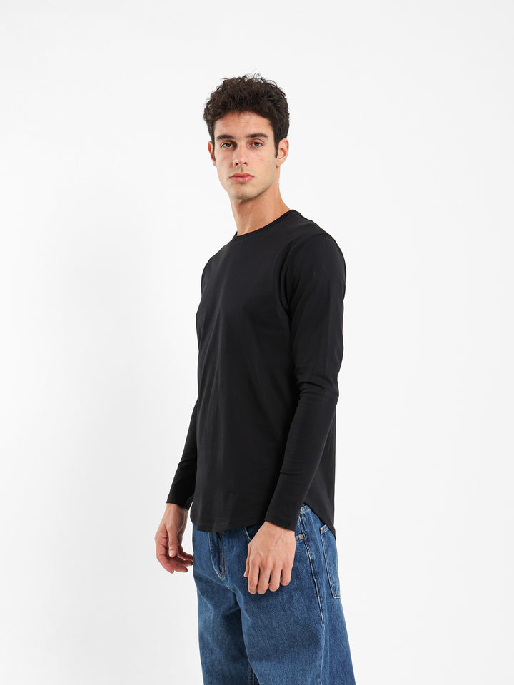 Basic Long Line Long Sleeve T-Shirt