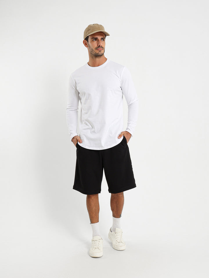 Basic Long Line Long Sleeve T-Shirt