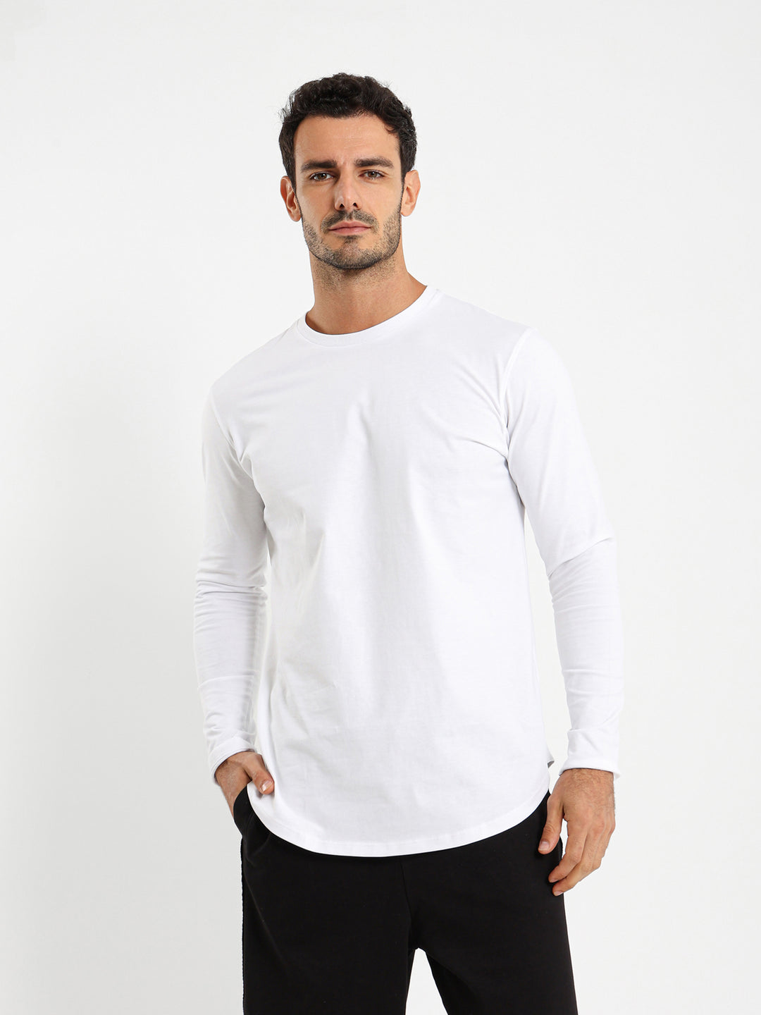 Basic Long Line Long Sleeve T-Shirt