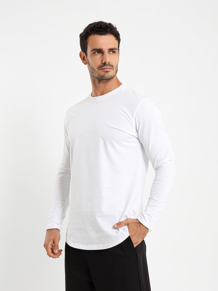 Basic Long Line Long Sleeve T-Shirt
