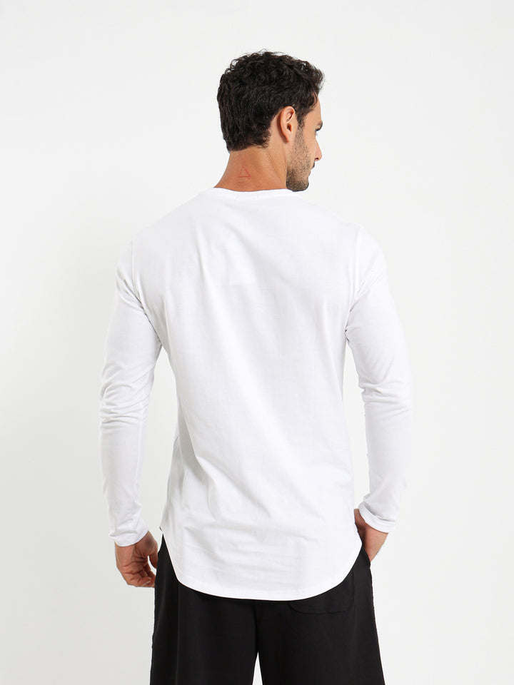 Basic Long Line Long Sleeve T-Shirt