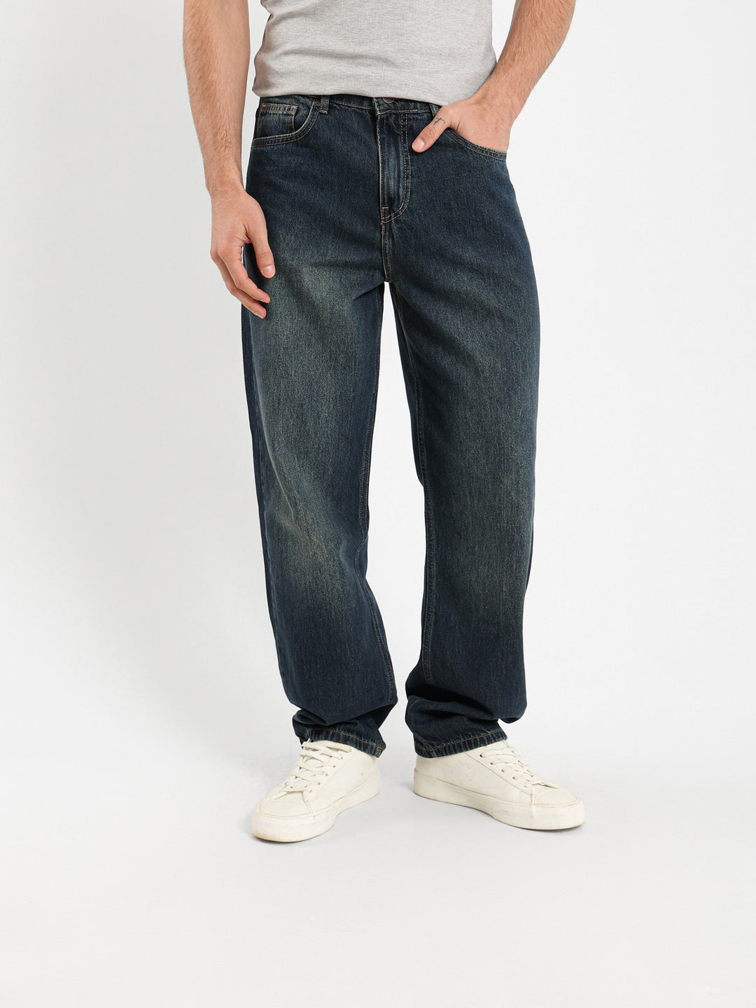 Baggy Solid Basic Jeans