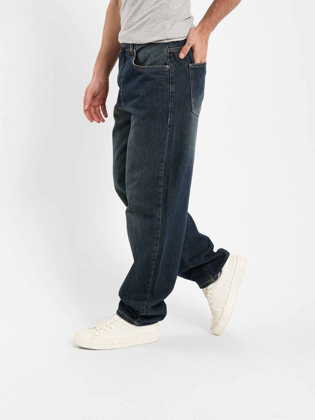 Baggy Solid Basic Jeans