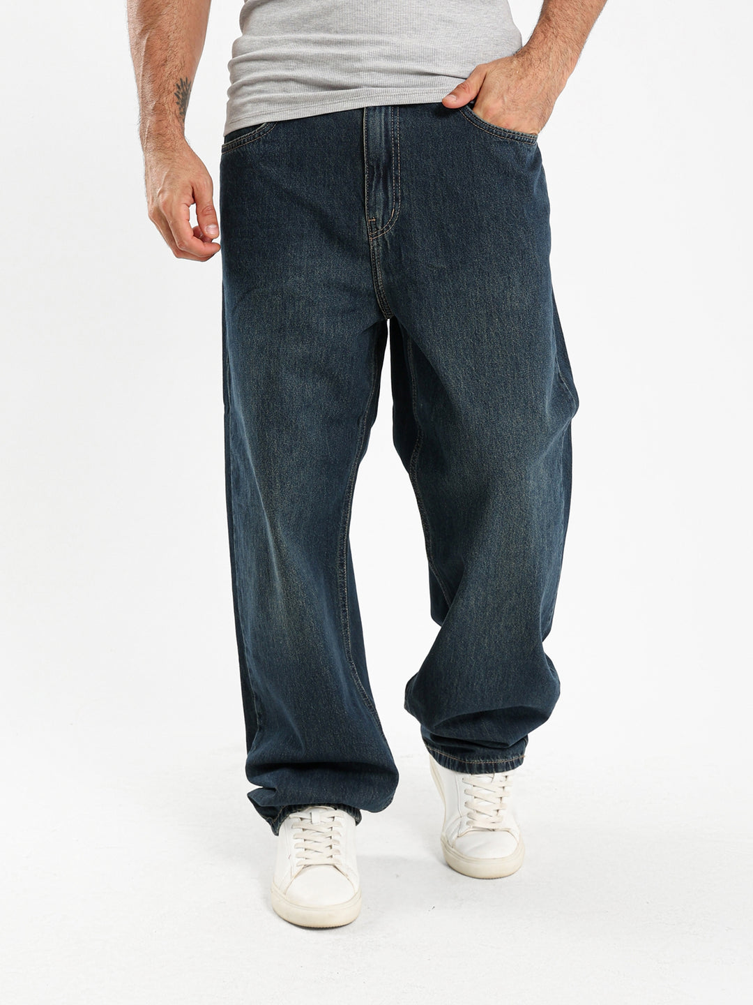 Baggy Solid Basic Jeans