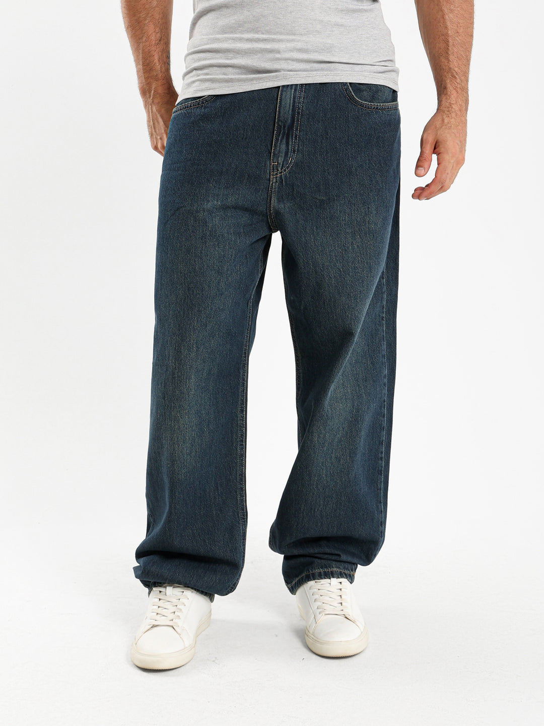 Baggy Solid Basic Jeans