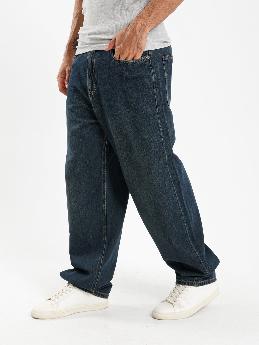 Baggy Solid Basic Jeans