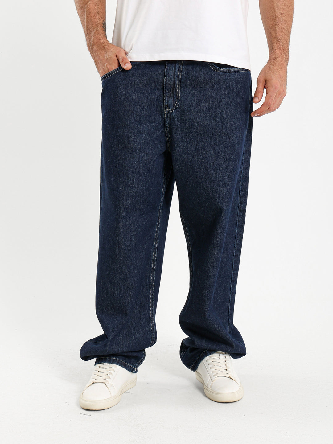 Baggy Solid Basic Jeans