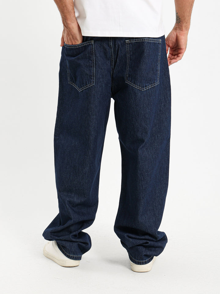 Baggy Solid Basic Jeans
