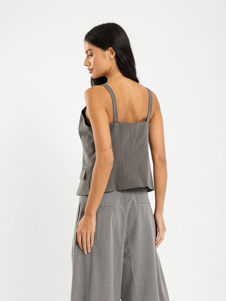 Thin Striped Spaghetti Strap Vest