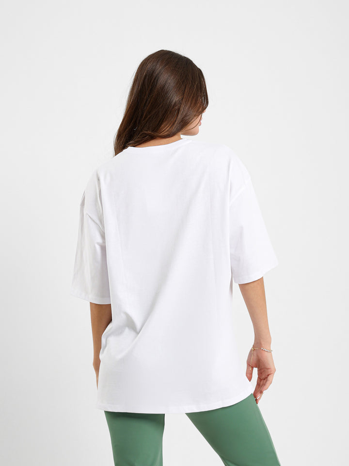 Oversized T-Shirt With Dogs Print