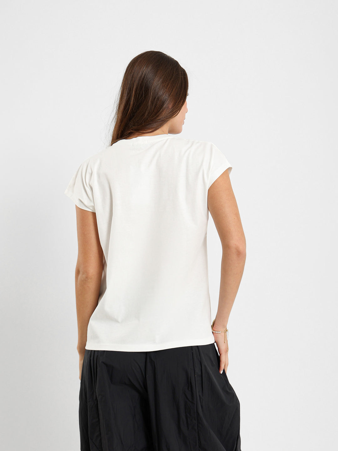 Cherry Print Cape Sleeve T-Shirt