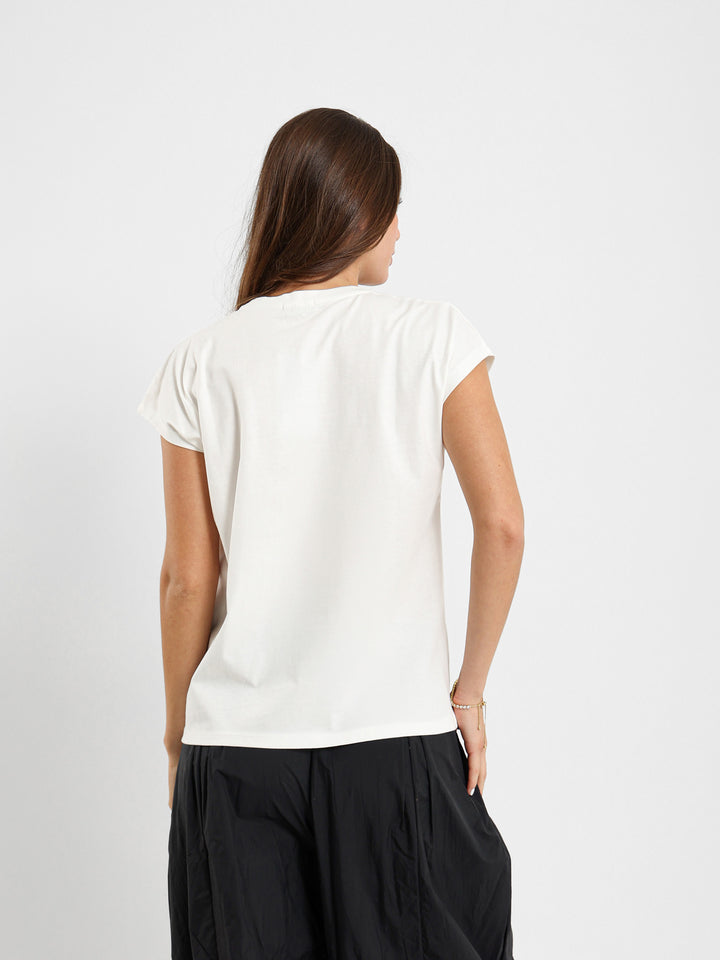 Cherry Print Cape Sleeve T-Shirt