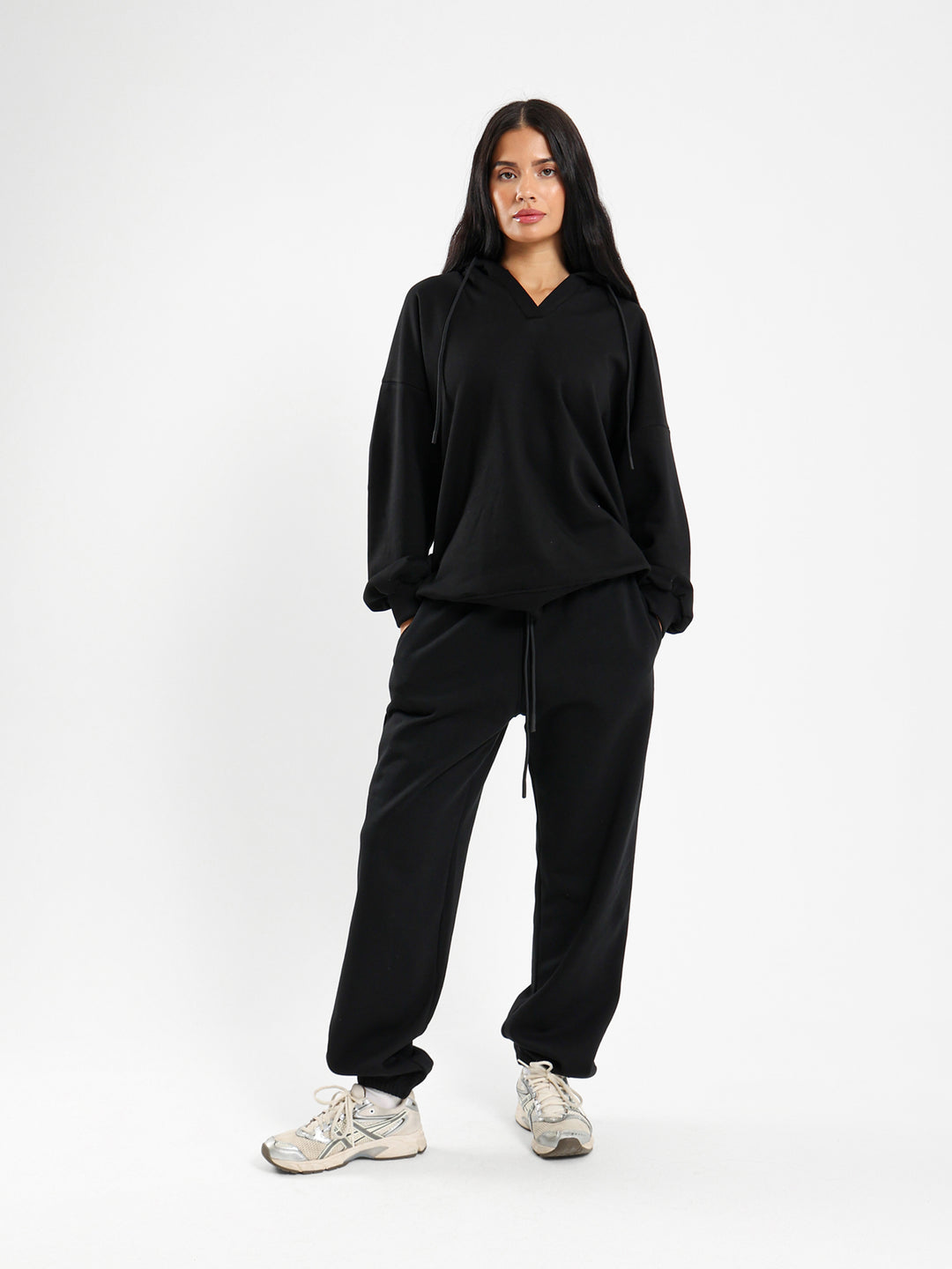 Oversized V Neck Hoodie