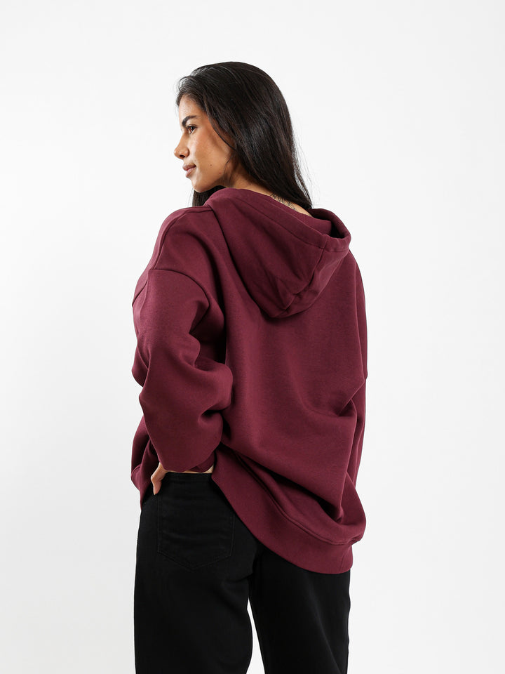 Oversized V Neck Hoodie