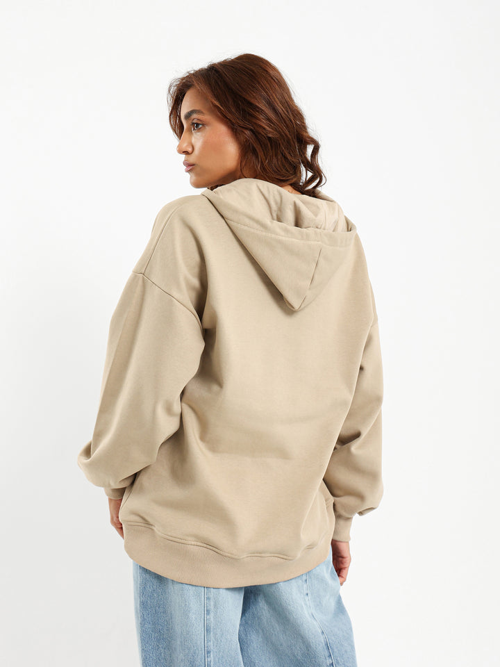 Oversized V Neck Hoodie