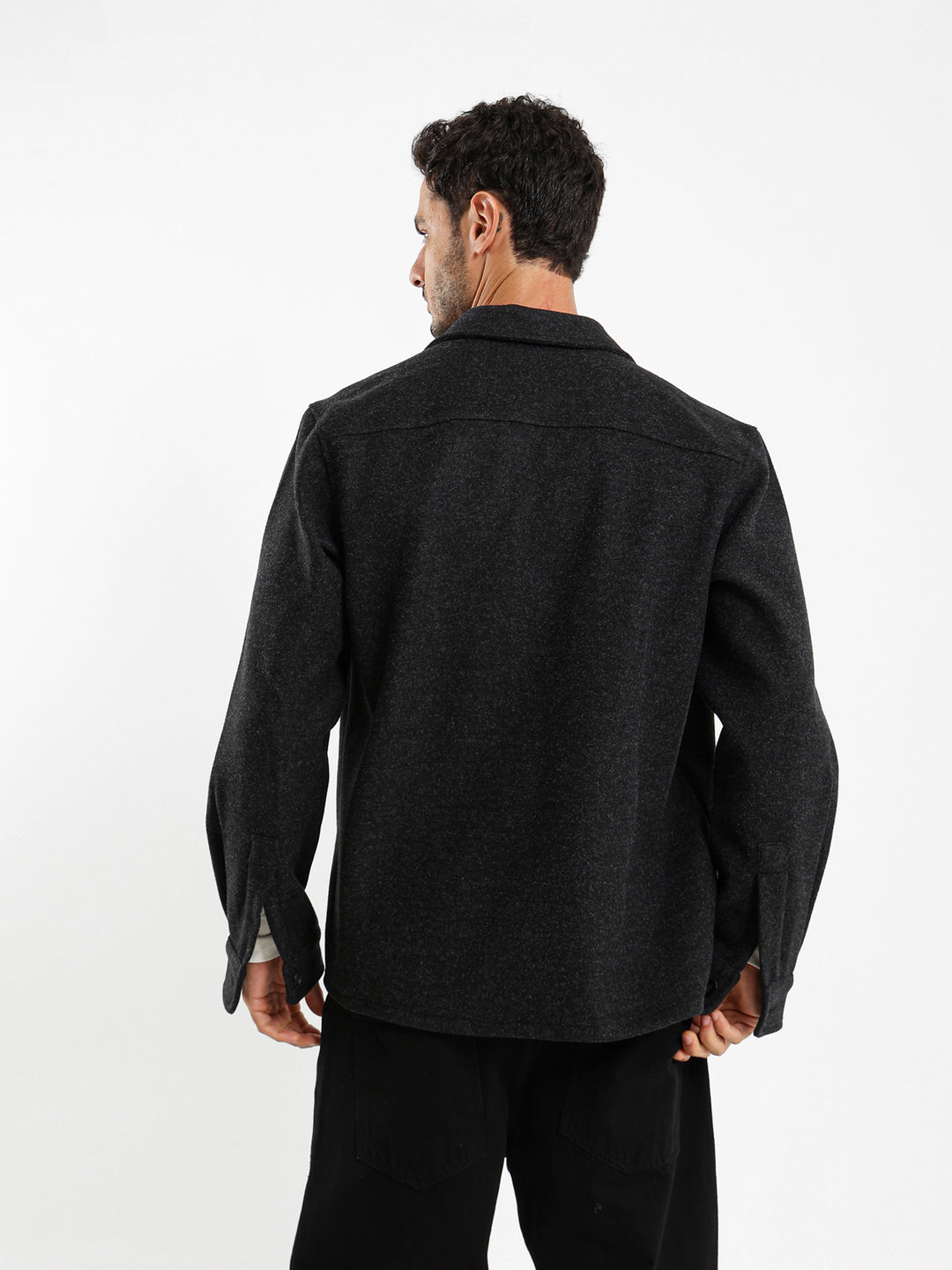 Overshirt With Side Pockets And Rivets