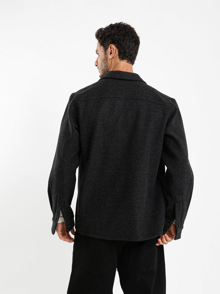 Overshirt With Side Pockets And Rivets