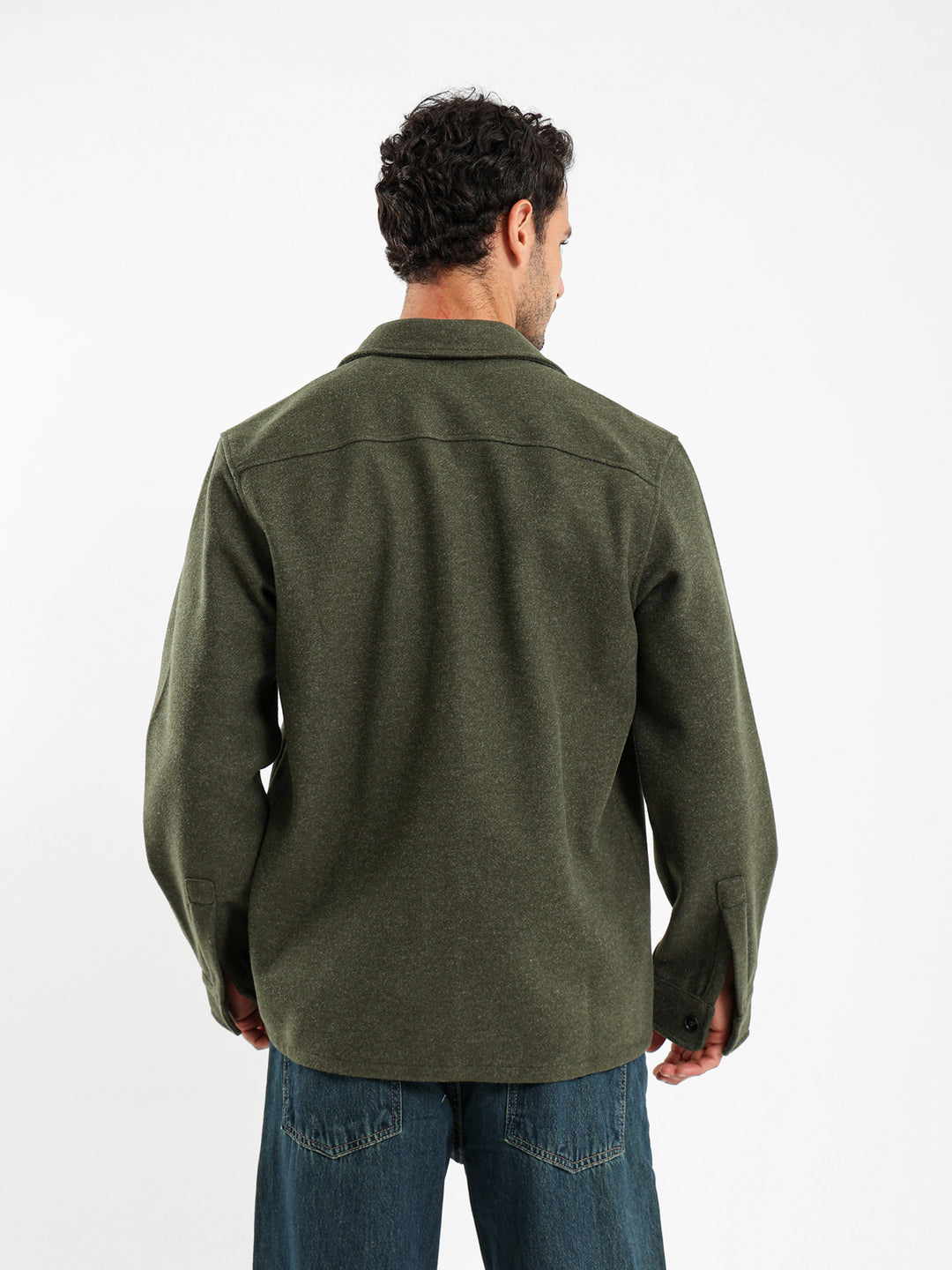 Overshirt With Side Pockets And Rivets