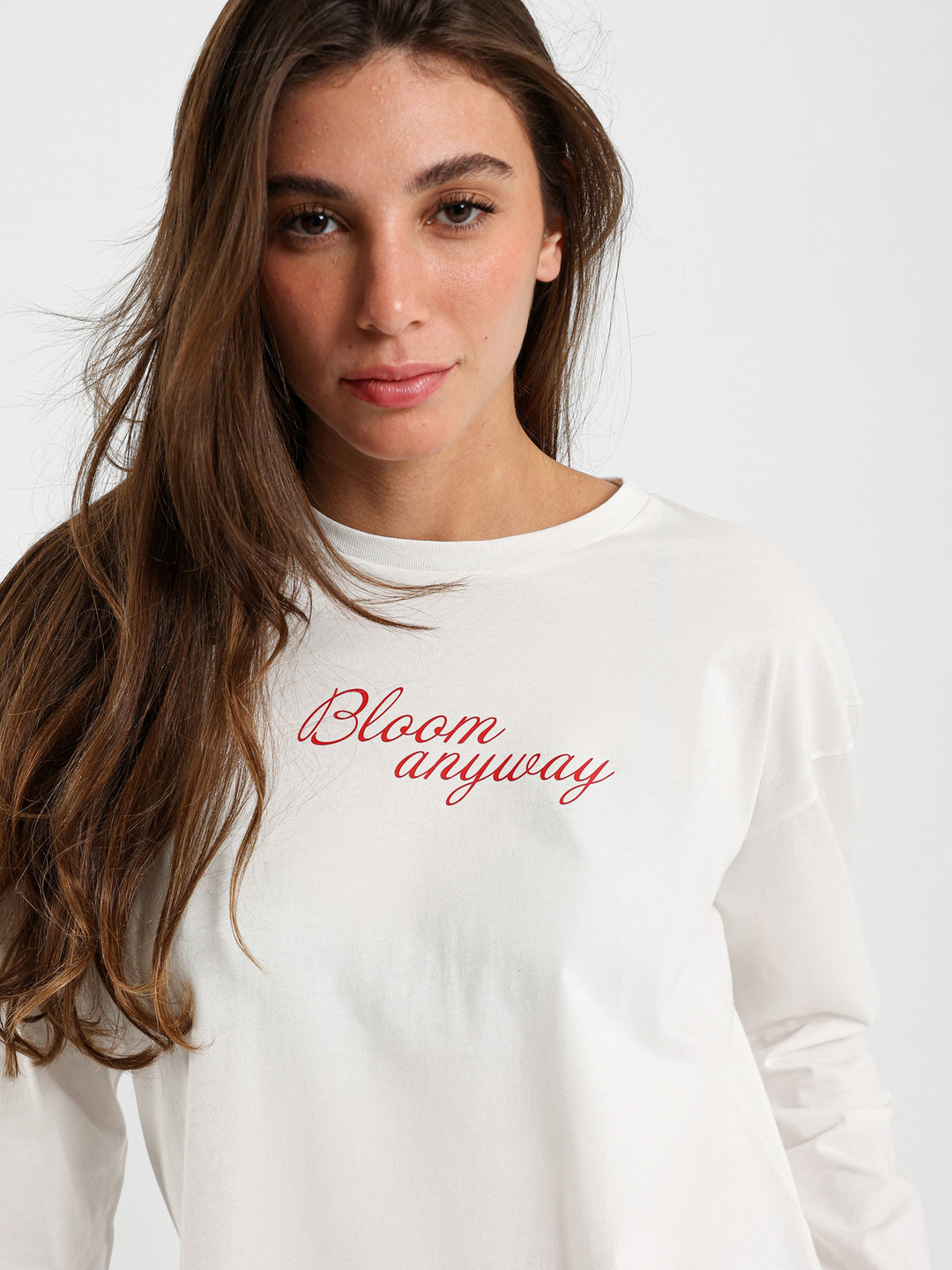 Floral Embroidered Long Sleeve T-Shirt