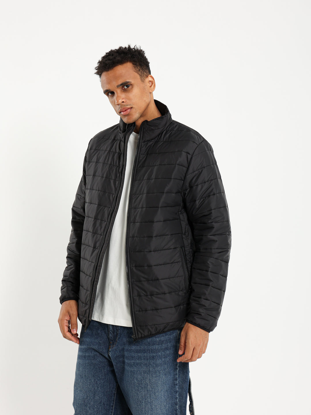 Stand-Up Collar Puffer Jacket