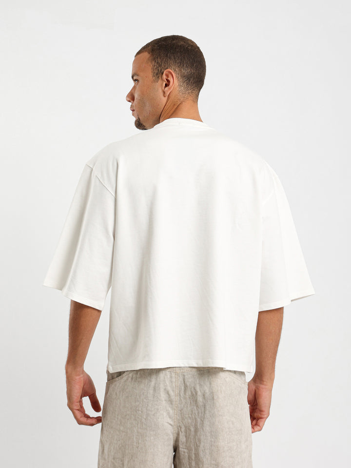 Relaxed Shoulder Embroidered T-Shirt