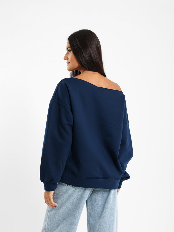 Loose Off Shoulder Sweatshirt