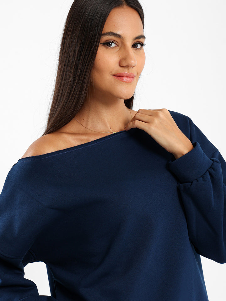 Loose Off Shoulder Sweatshirt