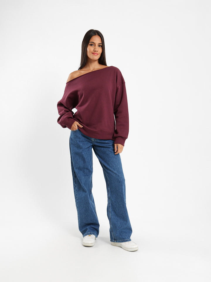 Loose Off Shoulder Sweatshirt