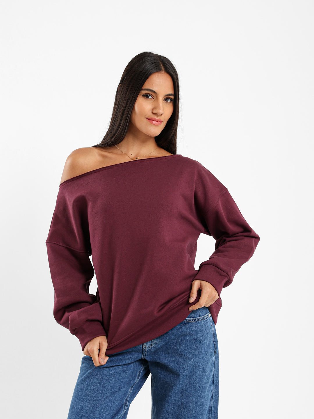 Loose Off Shoulder Sweatshirt