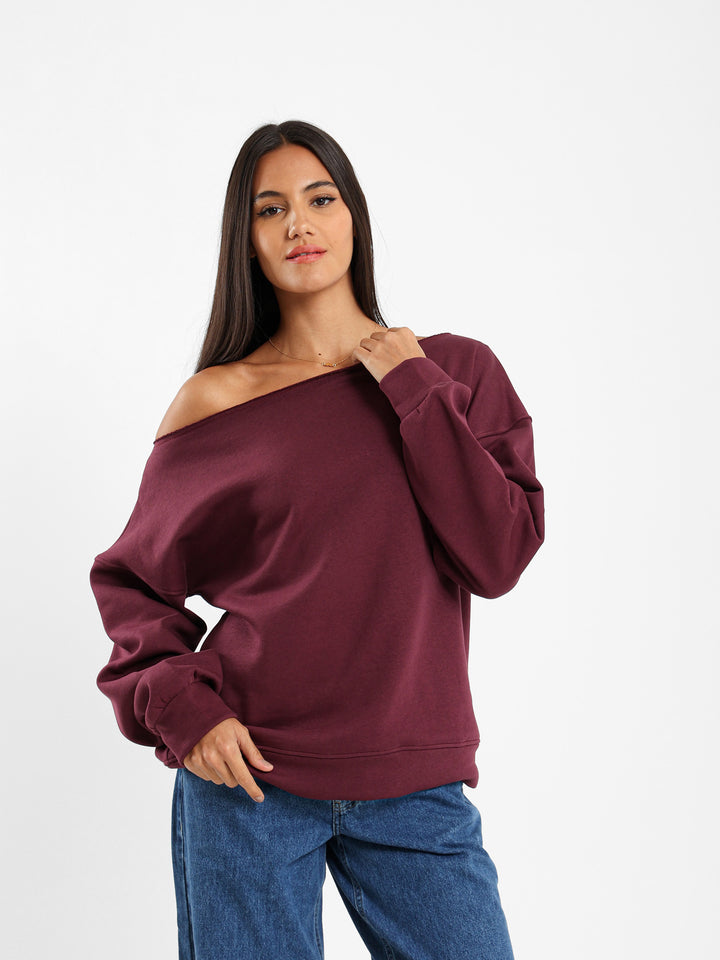 Loose Off Shoulder Sweatshirt