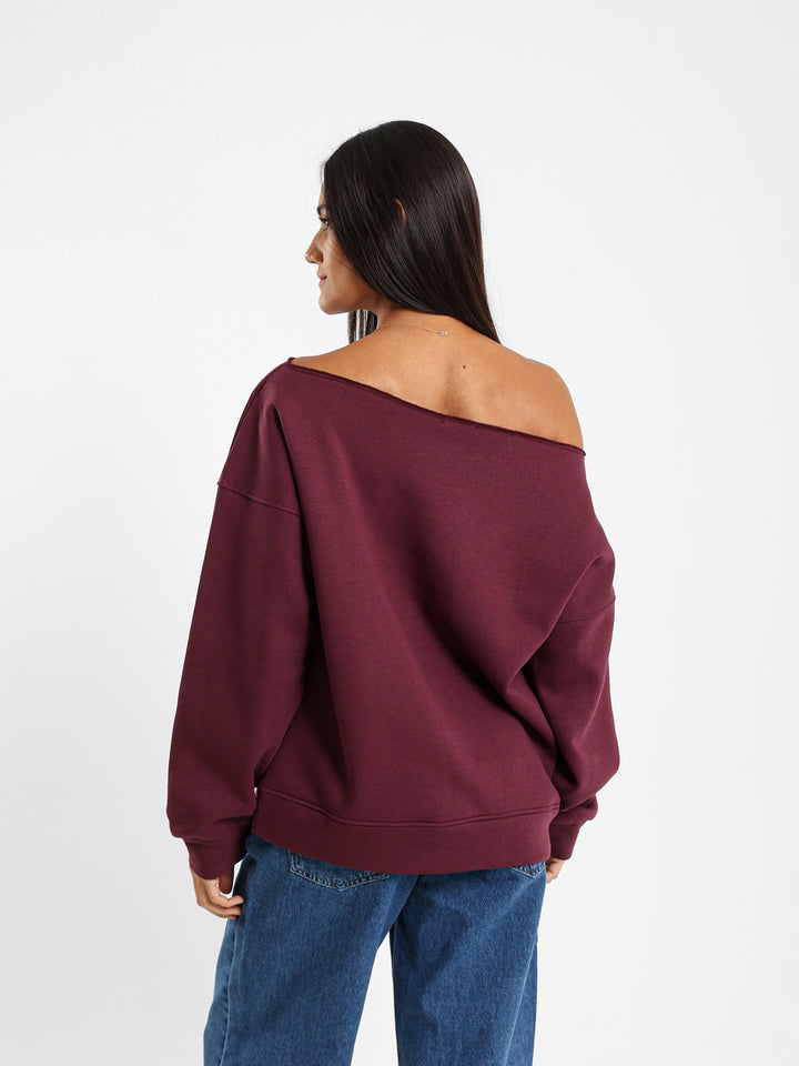 Loose Off Shoulder Sweatshirt