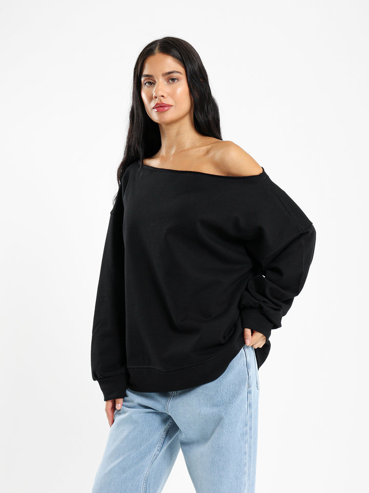 Loose Off Shoulder Sweatshirt
