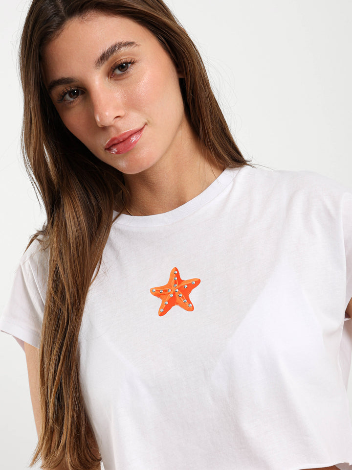 Starfish Cropped T-Shirt
