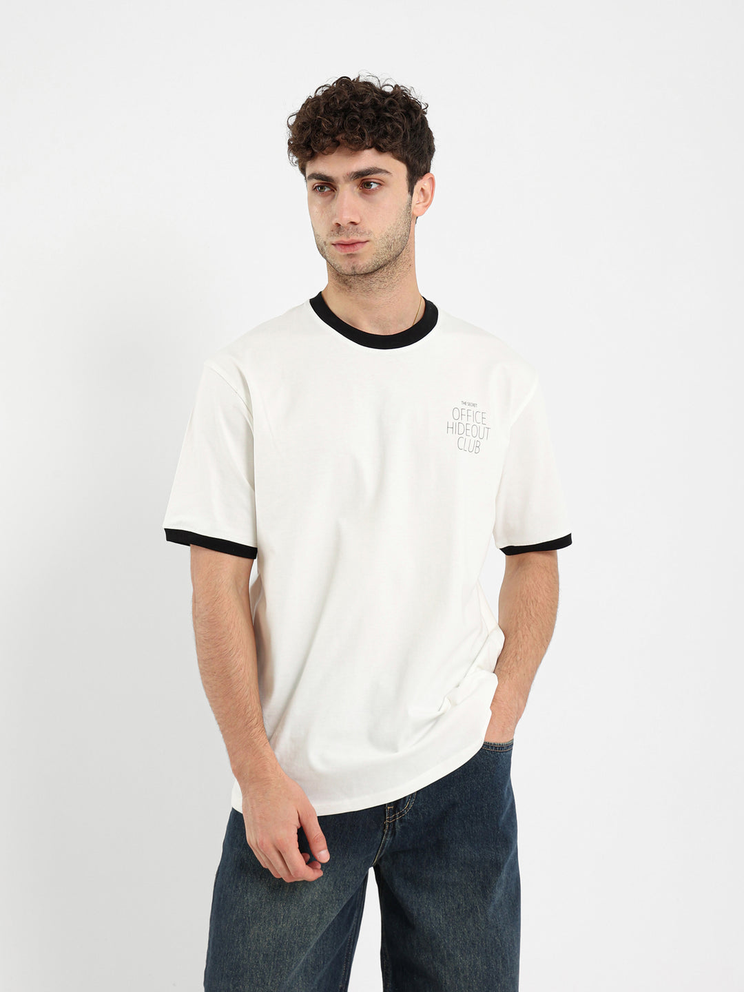 Office Hide Out Club Print T-Shirt