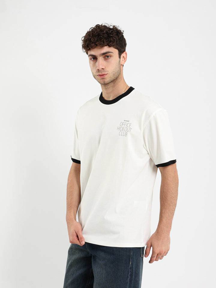 Office Hide Out Club Print T-Shirt